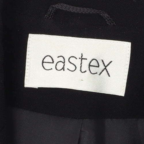 Eastex Women's Black Blazer Size 12 Lined Mid-Length