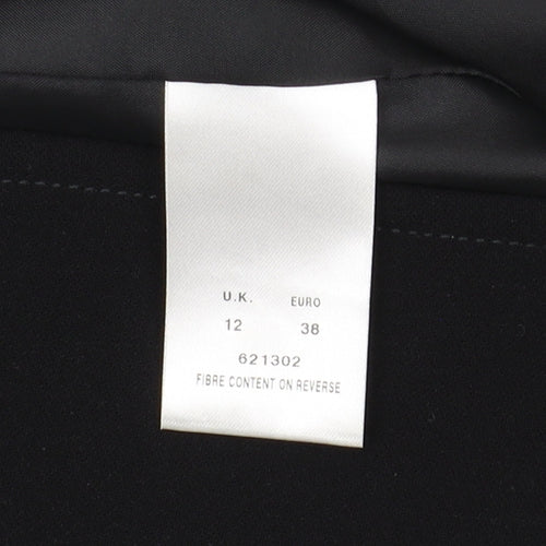 Eastex Women's Black Blazer Size 12 Lined Mid-Length