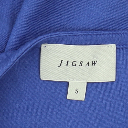 Jigsaw Women's Blue Sheath Dress, Size S, Knee-Length, 3/4 Sleeve