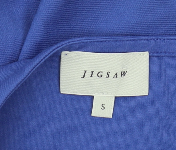 Jigsaw Women's Blue Sheath Dress, Size S, Knee-Length, 3/4 Sleeve