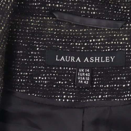 Laura Ashley Women’s Black Blazer Size 14 Lined Elegant