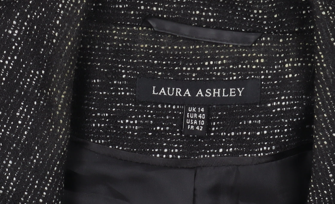 Laura Ashley Women’s Black Blazer Size 14 Lined Elegant
