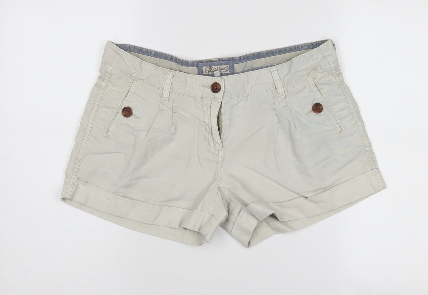 Fat Face Women's Beige Chino Shorts Size 12