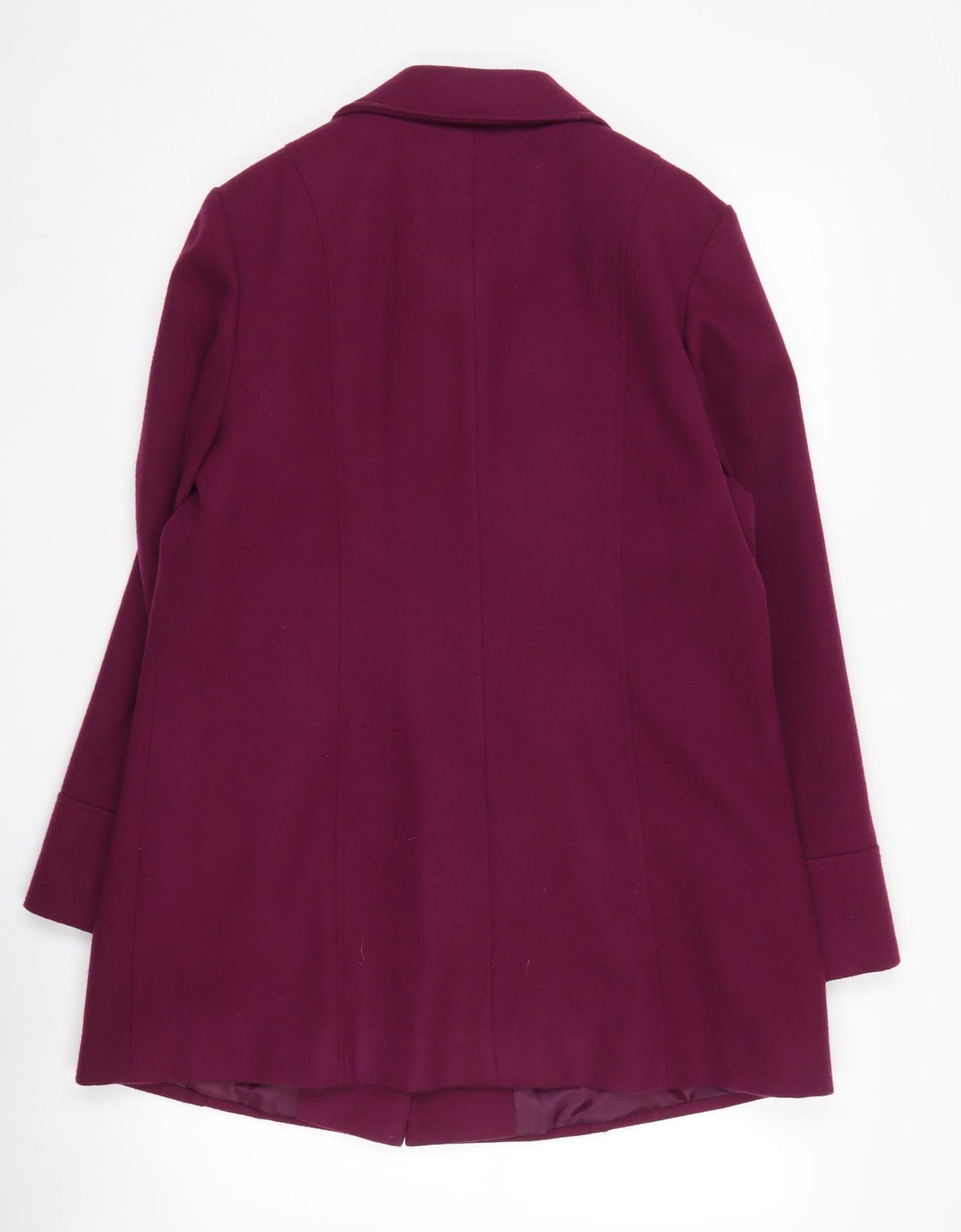EWM Women's Purple Pea Coat, Size 12, Mid-Length