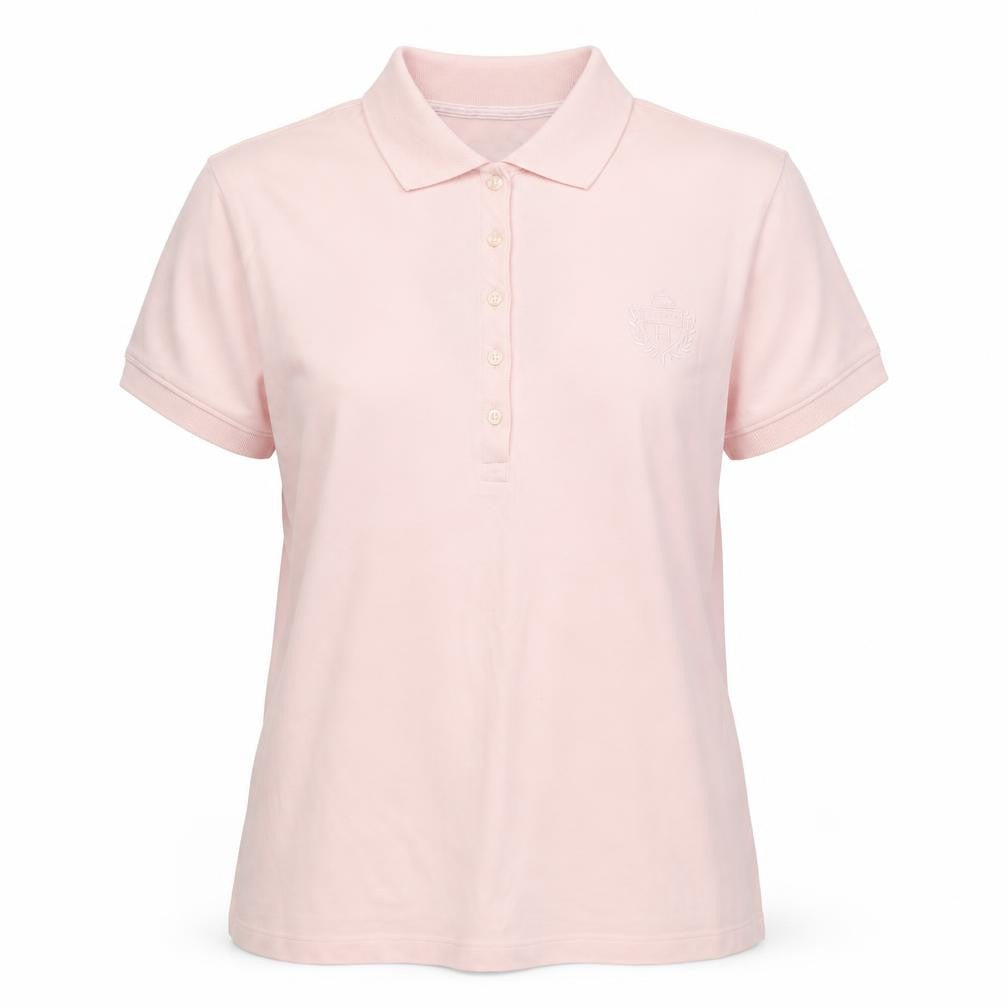 Front view of Tommy Hilfiger Women's Pink Polo Shirt L