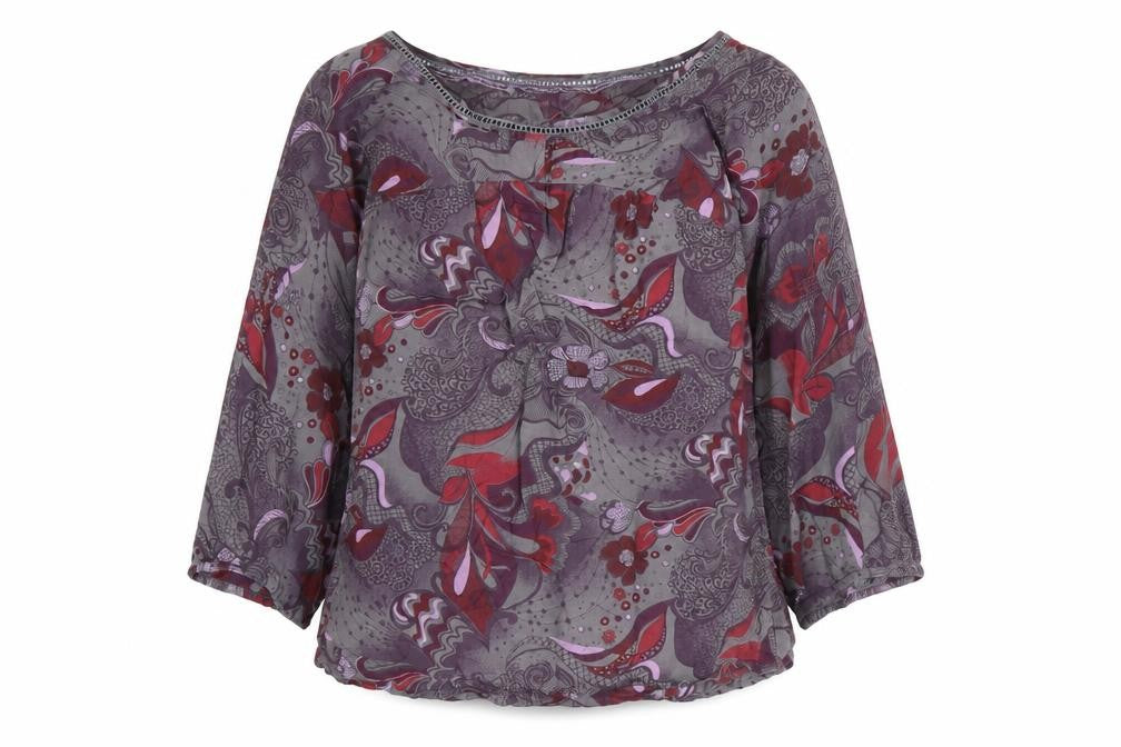 Front view of FatFace Women's Retro Geometric Blouse, size 10