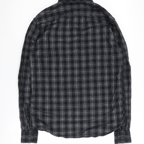 Marks and Spencer Men’s Black Check Shirt, Size S