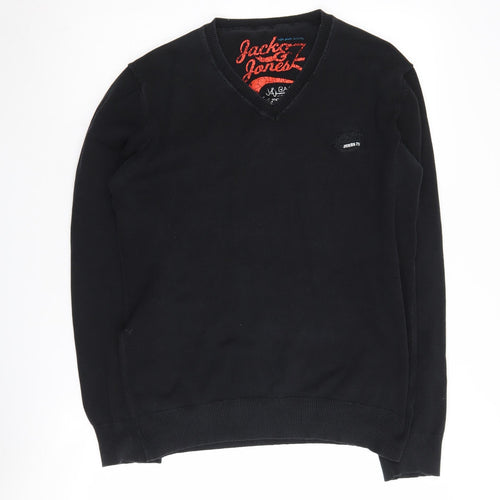 Jack & Jones Men’s Black V-Neck Pullover Jumper L