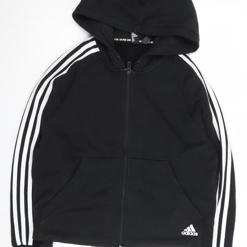 Adidas Unisex Adults Black M Full Zip Hoodie
