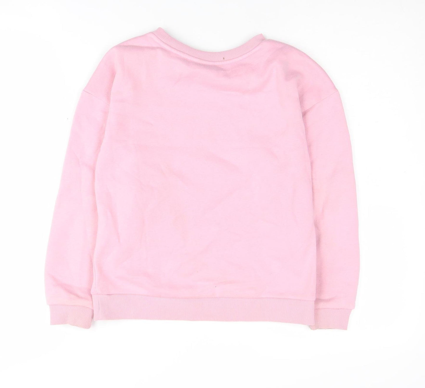 Girls Pink The Simpsons Cartoon Sweatshirt 8-9 Years Pullover Knit