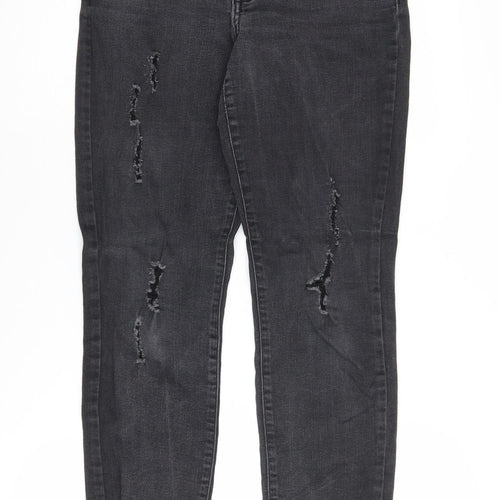 Banana Republic Women's Black Skinny Distressed Jeans Size 10