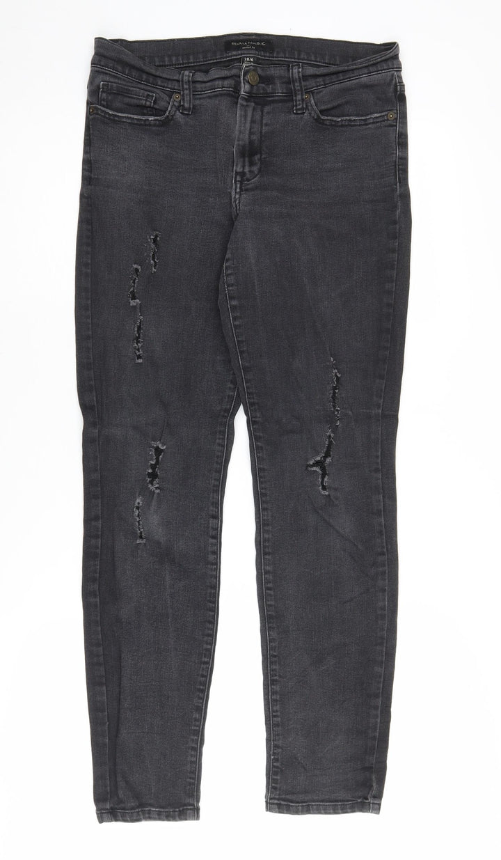 Banana Republic Women's Black Skinny Distressed Jeans Size 10