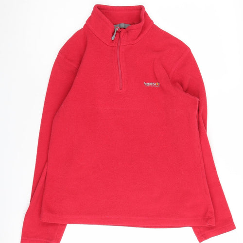 Regatta Women's Red 1/2 Zip Fleece Sweatshirt Size 10