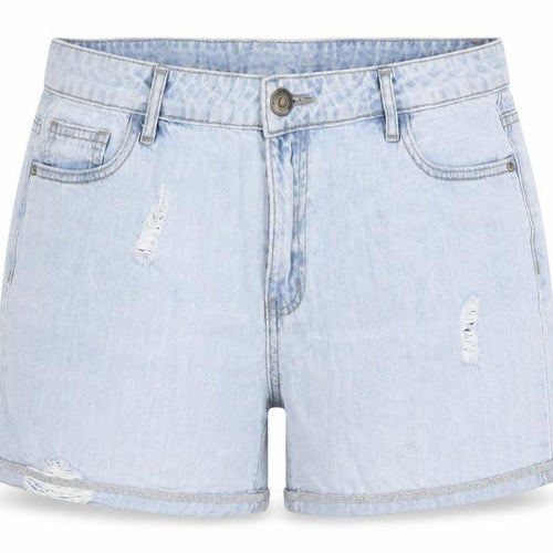 Jacqueline de Yong Women's Blue Boyfriend Denim Shorts Size 31