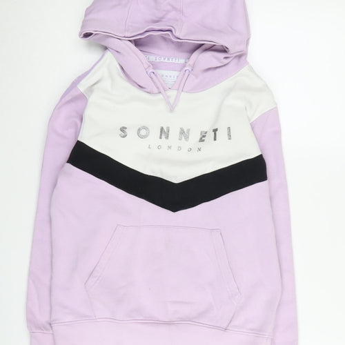 Sonneti Girls Purple Logo Hoodie, Size 10-11 Years
