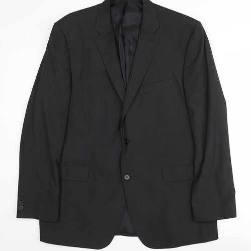 Thomas Nash Men's Black Regular Fit Suit Jacket 44R