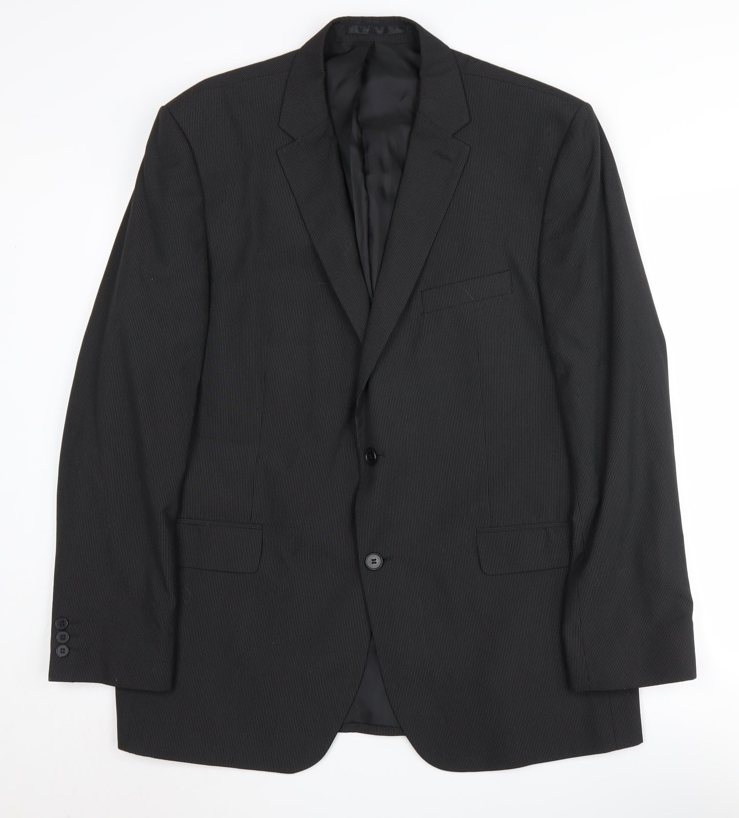 Thomas Nash Men's Black Regular Fit Suit Jacket 44R