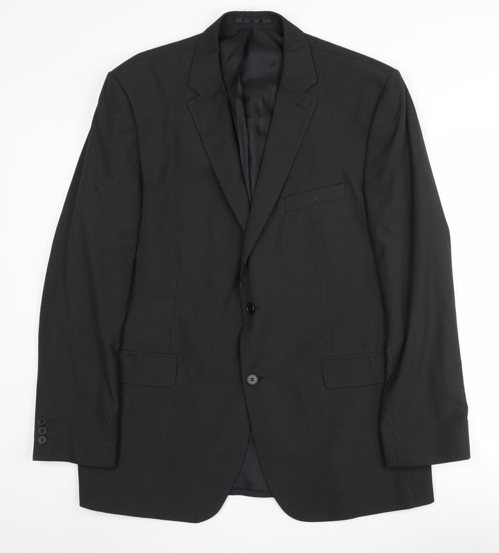 Thomas Nash Men's Black Regular Fit Suit Jacket 44R