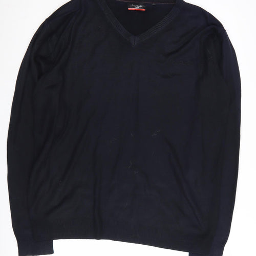 Pierre Cardin Men's Black L V-Neck Pullover Jumper