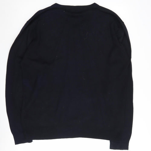 Pierre Cardin Men's Black L V-Neck Pullover Jumper