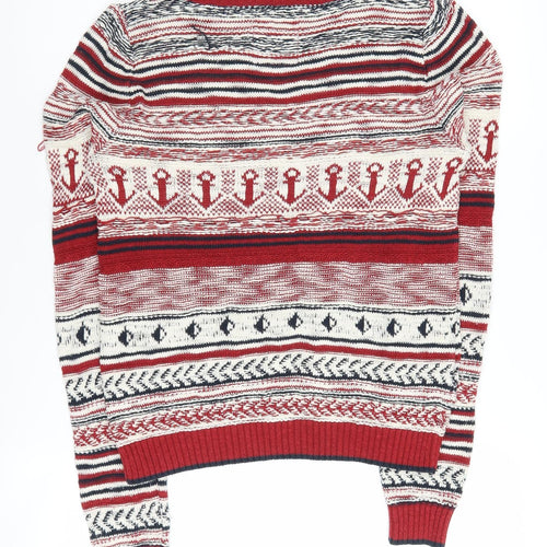 SoulCal & Co Women's Red Nautical Jumper Size 8