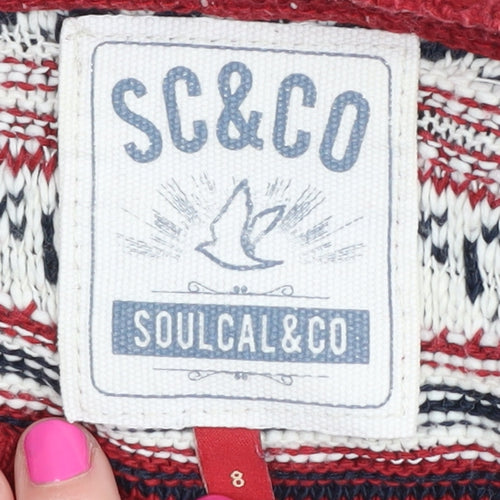 SoulCal & Co Women's Red Nautical Jumper Size 8