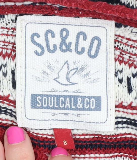 SoulCal & Co Women's Red Nautical Jumper Size 8