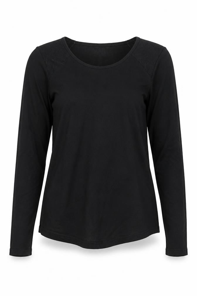 Front view of Banana Republic Women's Black Blouse, size S, Casual Elegance