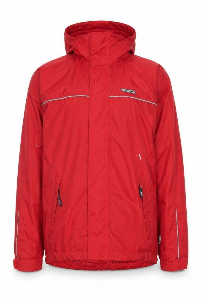 Front view of Trespass Red Men's S Waterproof Rain Jacket