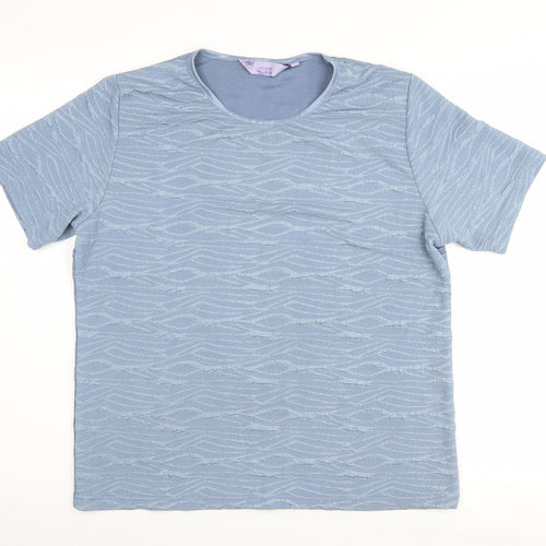 Honor Millburn Women's Blue Geometric T-Shirt Size 14