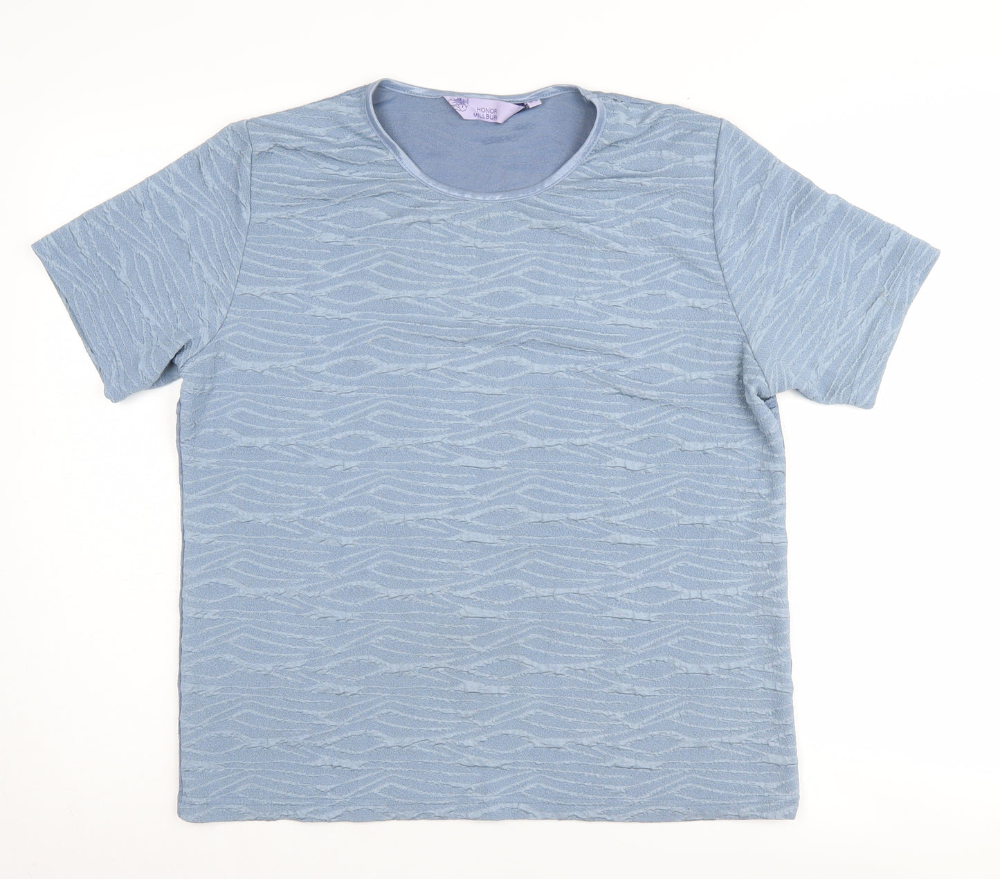 Honor Millburn Women's Blue Geometric T-Shirt Size 14