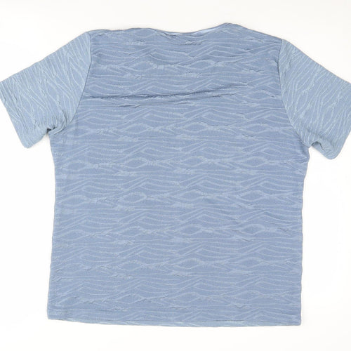 Honor Millburn Women's Blue Geometric T-Shirt Size 14