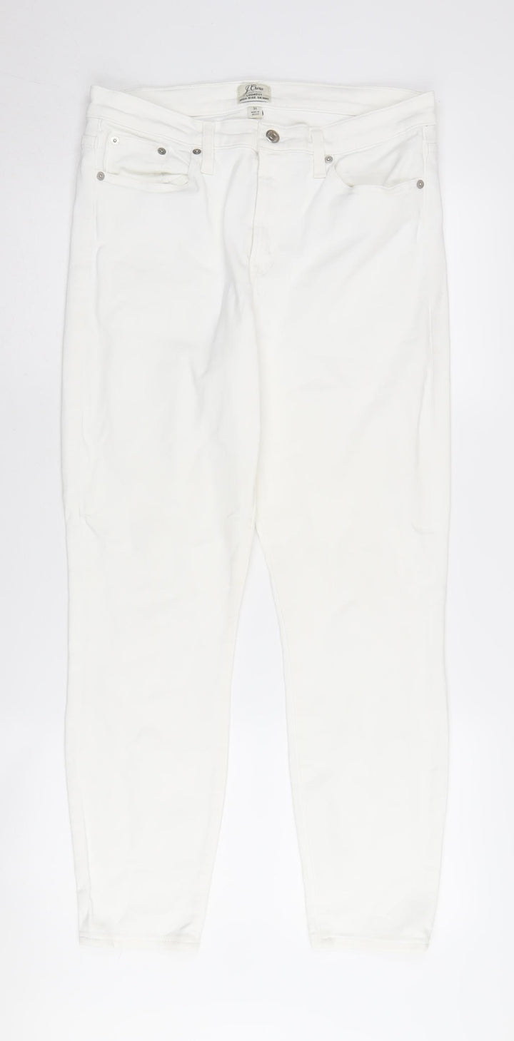 J.Crew Women’s White Skinny Jeans Size 31 High Rise