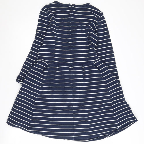 Whistles Women's Blue A-Line Striped Dress Size 12