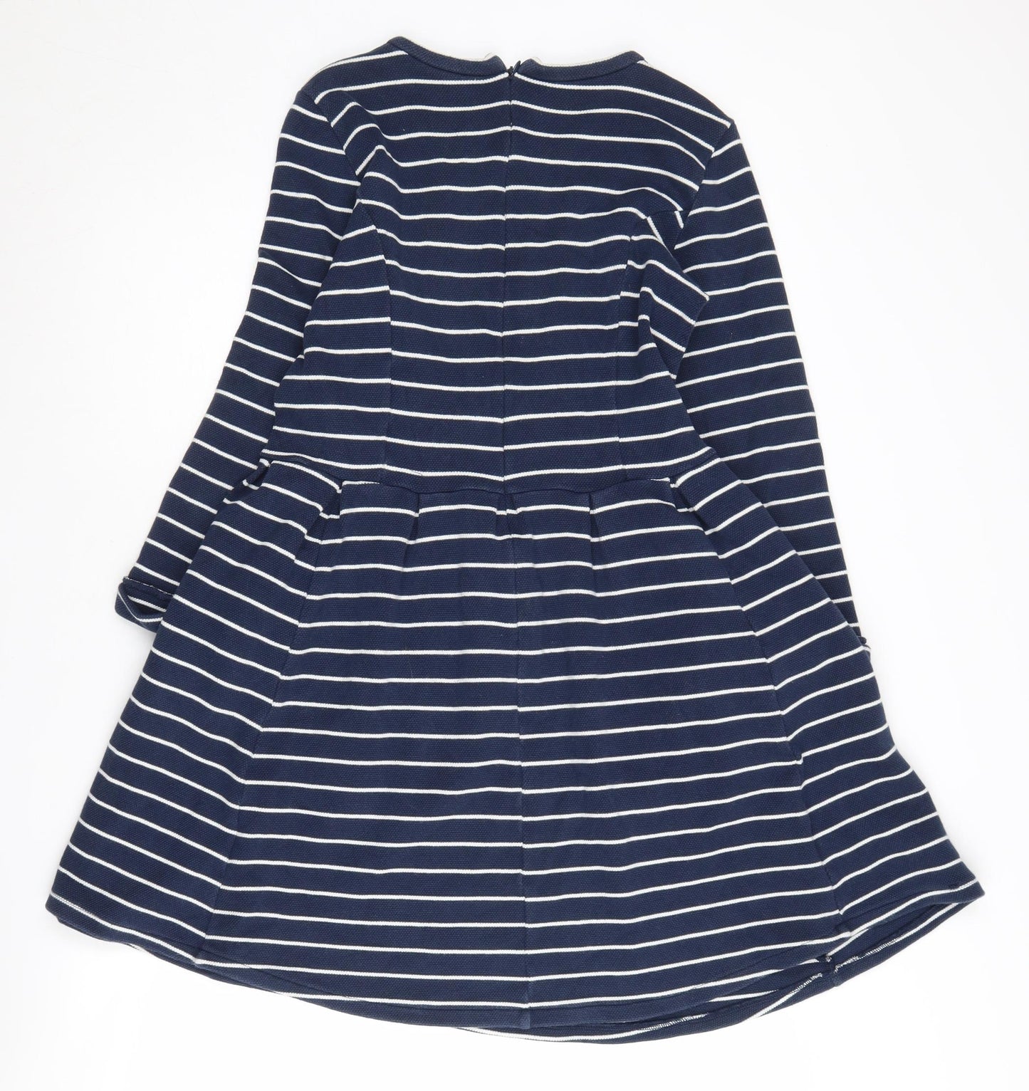 Whistles Women's Blue A-Line Striped Dress Size 12