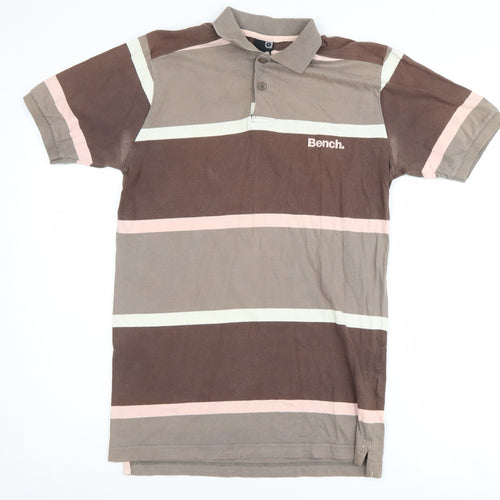 Bench Polo shirt Size S Brown Striped