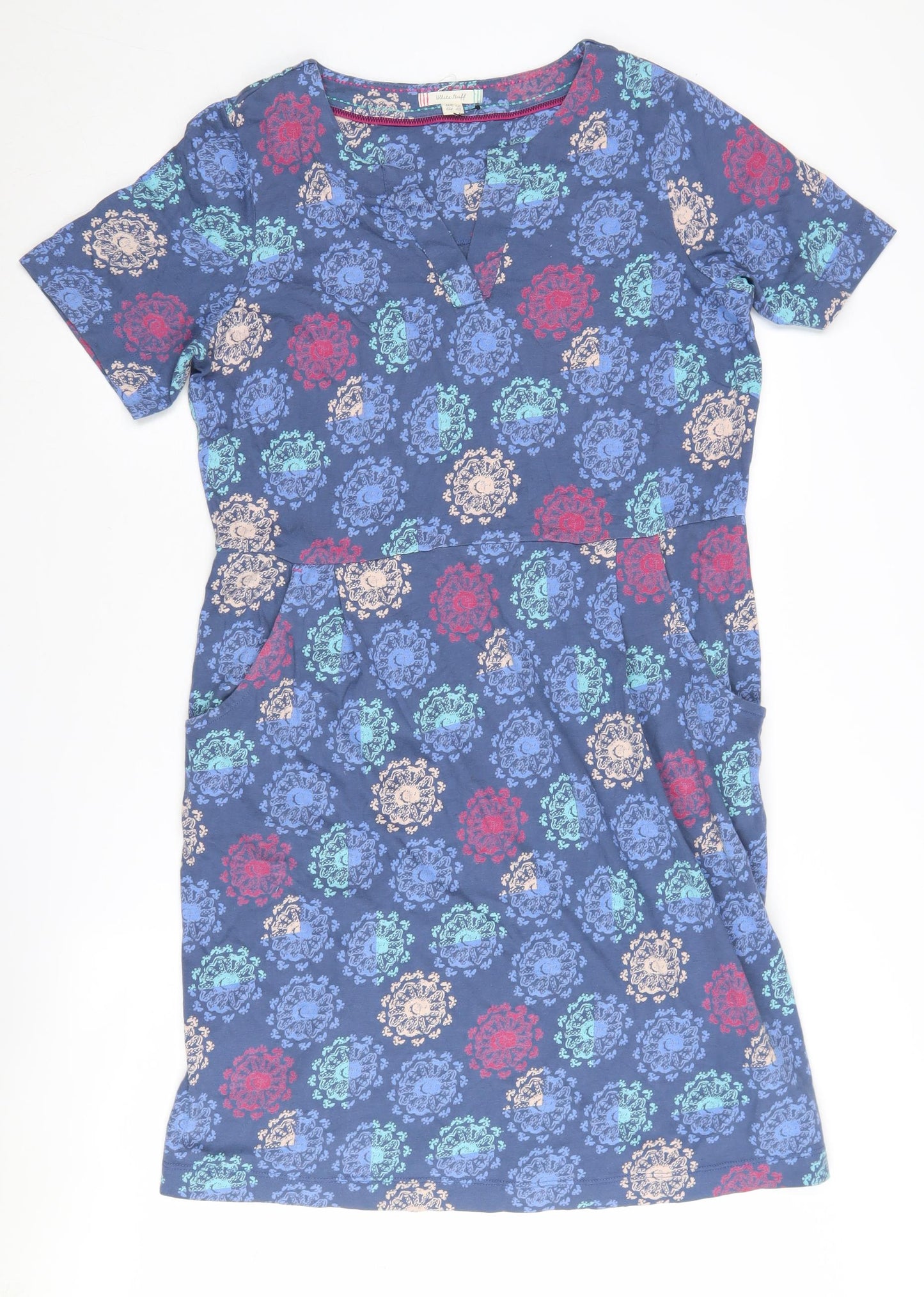 White Stuff Women's Multicoloured Paisley Shift Dress Size 12