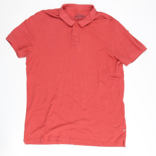 Jack & Jones Men's Red Polo Shirt XL