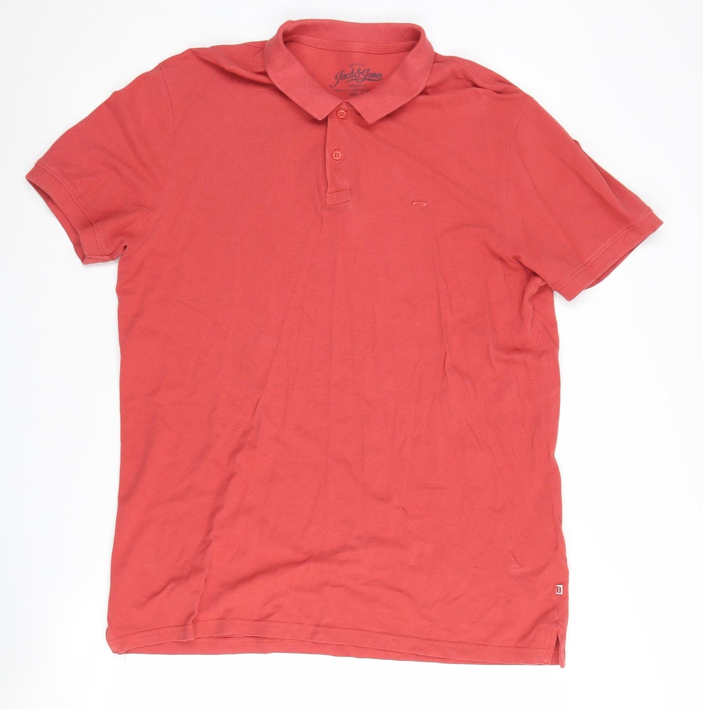 Jack & Jones Men's Red Polo Shirt XL