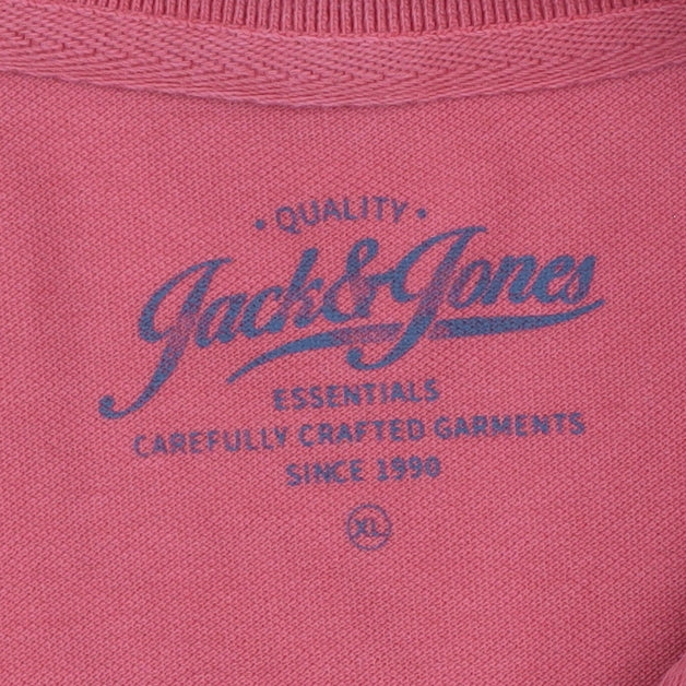 Jack & Jones Men's Red Polo Shirt XL