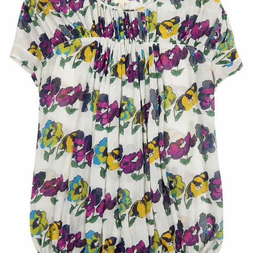 Ted Baker Women's Multicoloured Floral Silk Blouse - Size 10