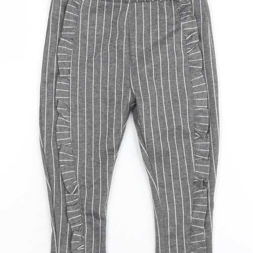 Firetrap Girls Grey Pinstripe Cropped Trousers 2-3 Years