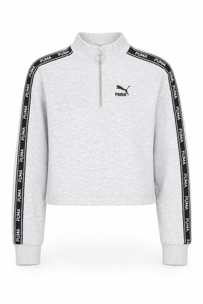 Front view of Puma Women's Grey Logo Sweatshirt XS