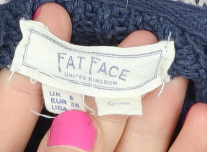 Fat Face Women's Blue Pullover Jumper Size 8