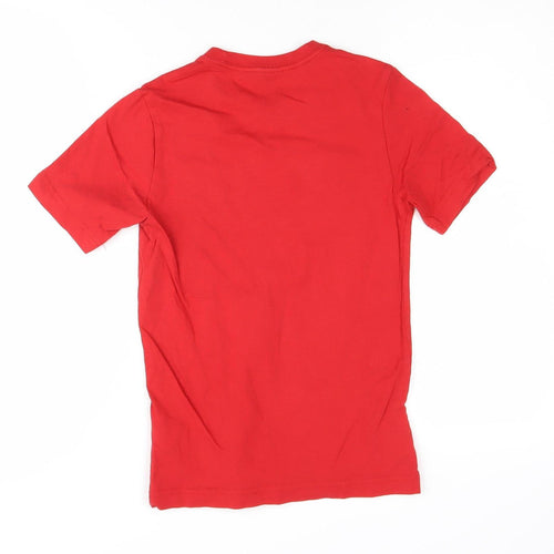 Adidas Boys Red T-Shirt, 9-10 Years, Camouflage Logo Style