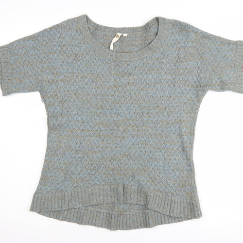 Women's Multicoloured Chunky-Knit Pullover Jumper - Size 2