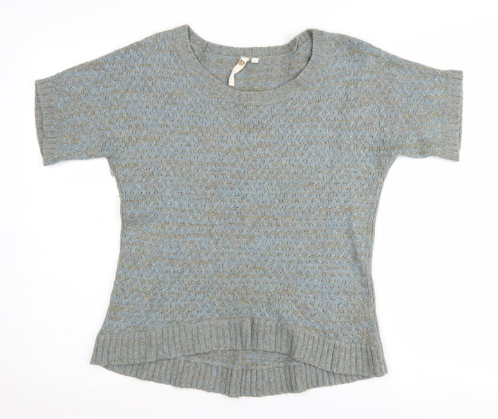 Women's Multicoloured Chunky-Knit Pullover Jumper - Size 2