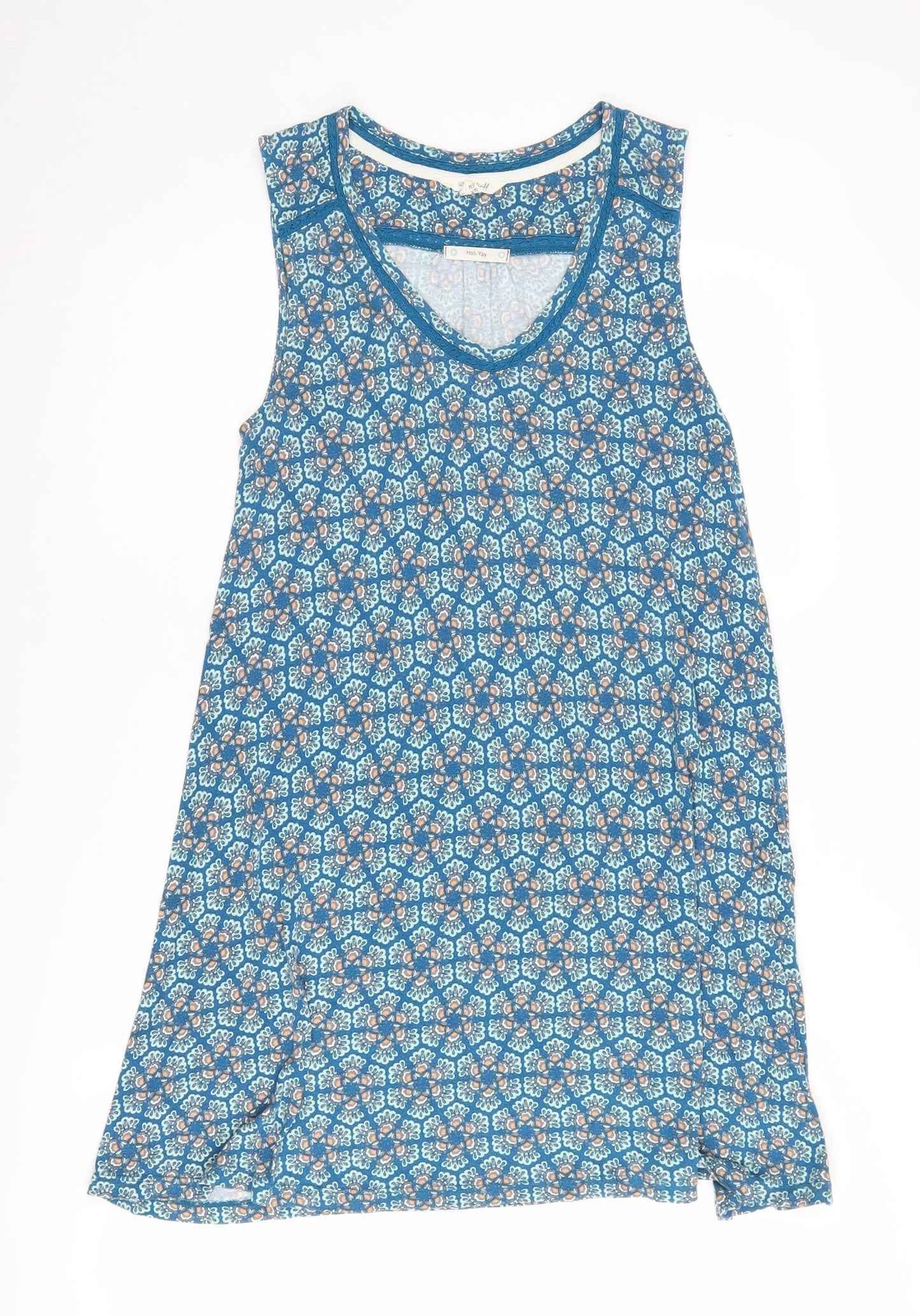 White Stuff Women Blue Floral Sleeveless Dress Size 12
