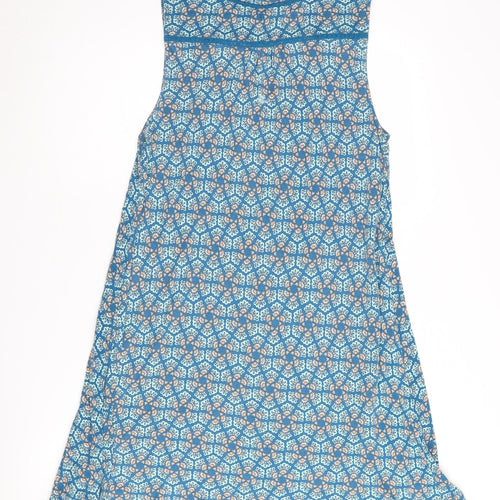 White Stuff Women Blue Floral Sleeveless Dress Size 12