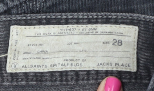 AllSaints Men's Black Straight Jeans Size 28